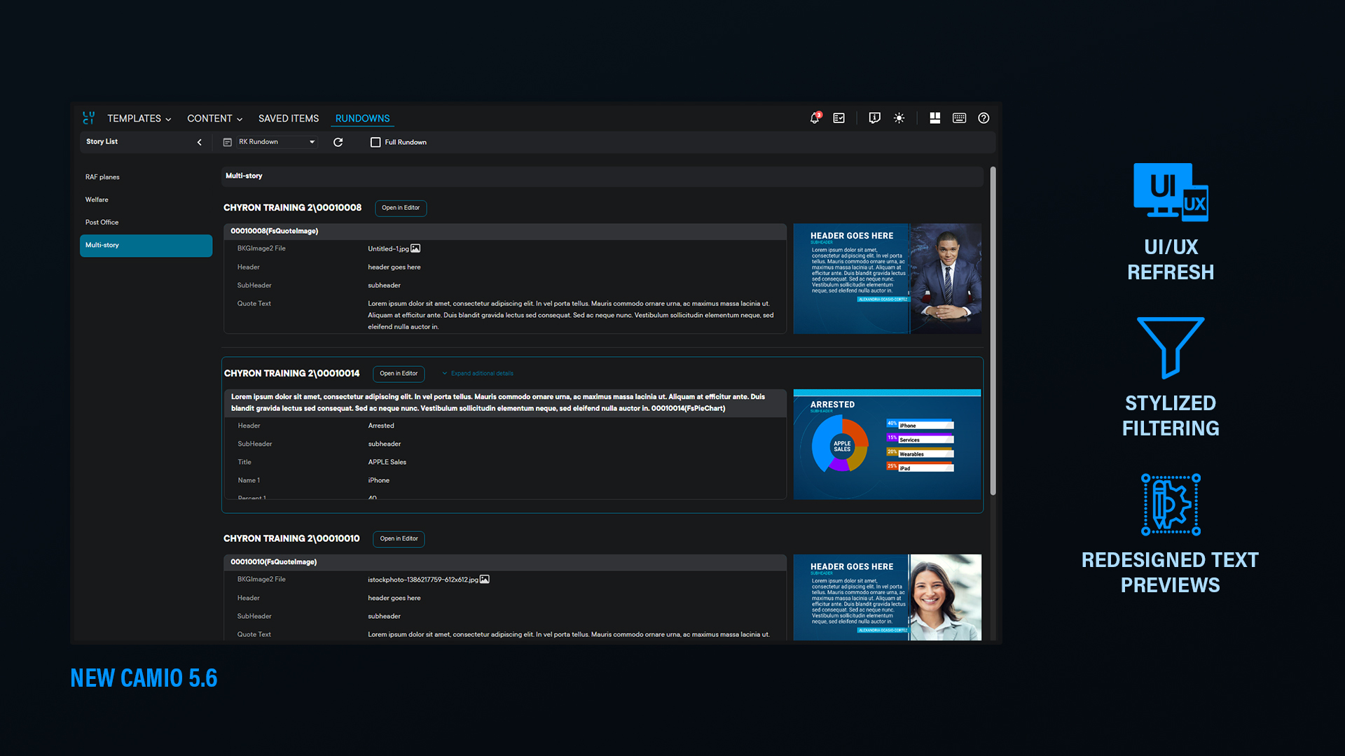 CAMIO-5.6_LUCI UI Redesign-Rundown